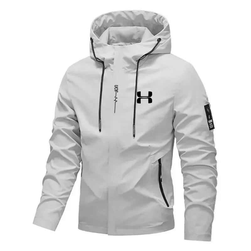 Mens Hooded Windbreaker Jacket