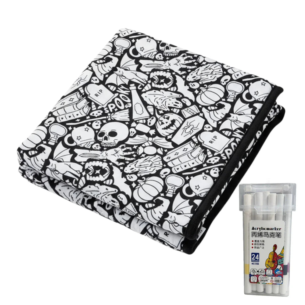 DIY Coloring Blanket With Markers
