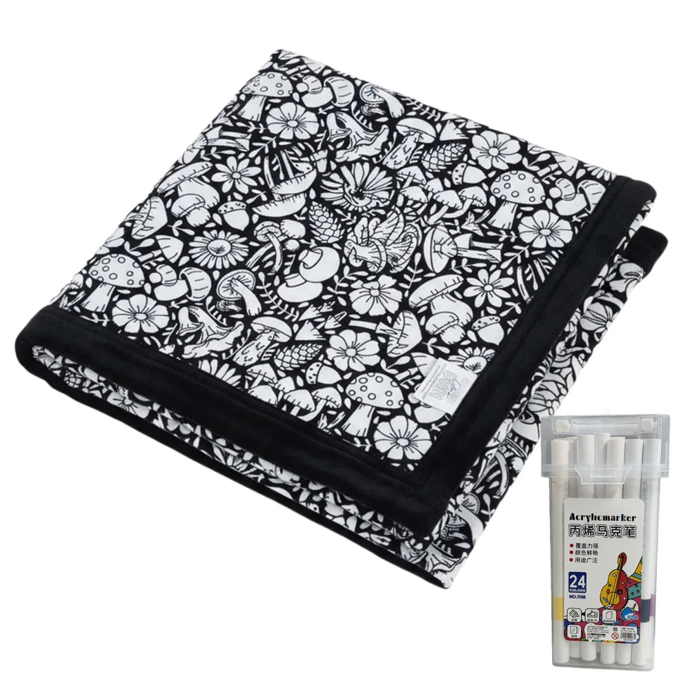 DIY Coloring Blanket With Markers