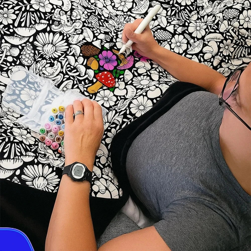DIY Coloring Blanket With Markers