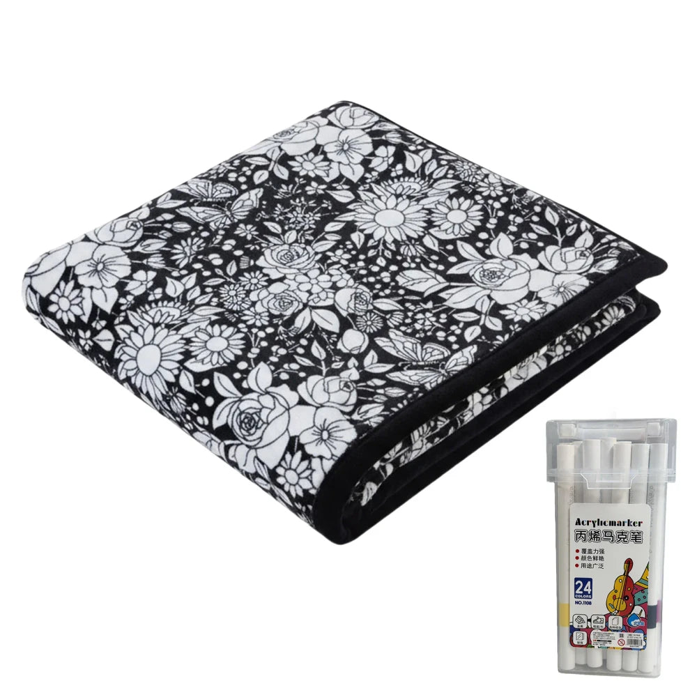 DIY Coloring Blanket With Markers
