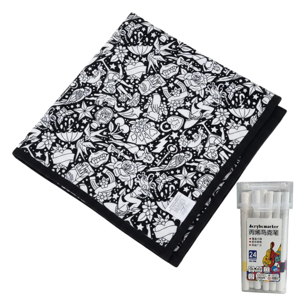 DIY Coloring Blanket With Markers