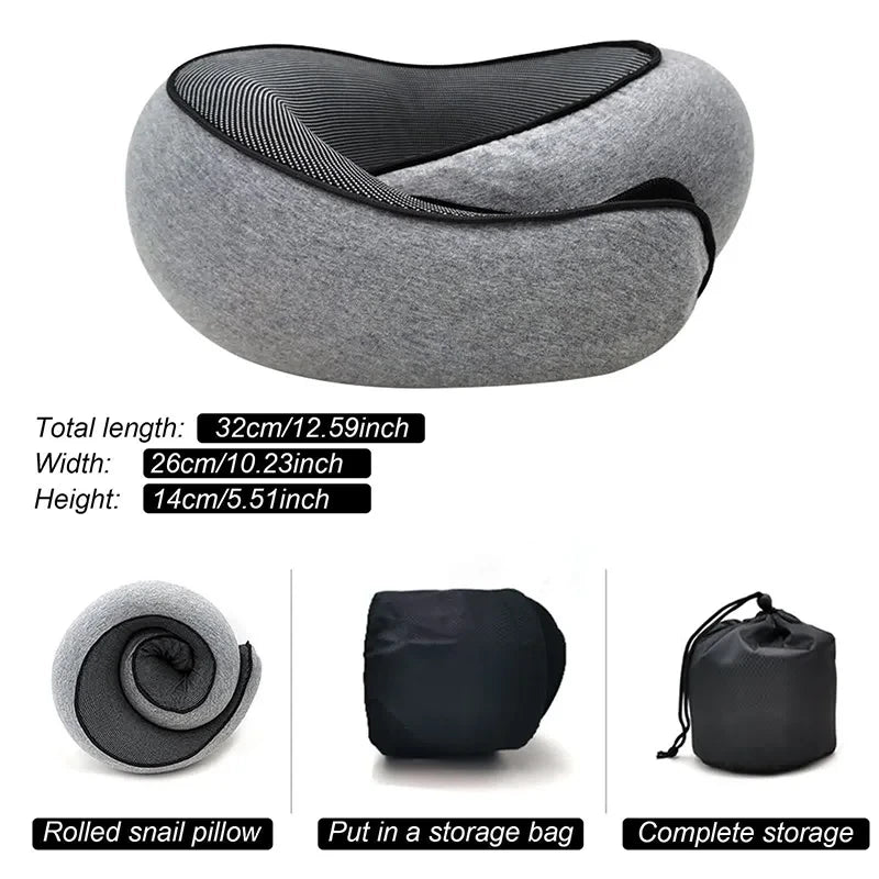 Snail Style Memory Foam Travel Neck Pillow